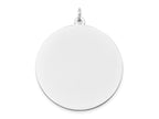 FJC Finejewelers 14 kt White Gold Personalized Round Disc Charm 39 x 32 mm