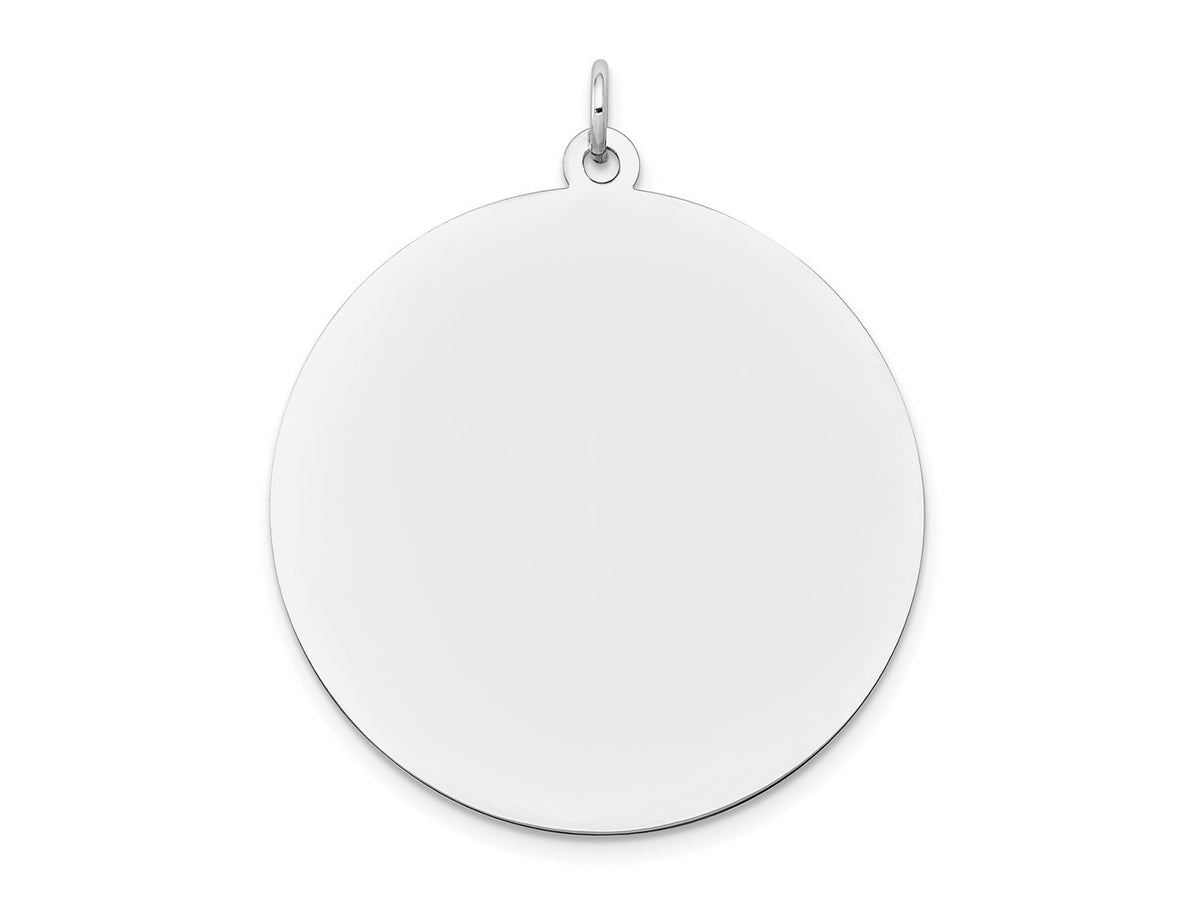 FJC Finejewelers 14 kt White Gold Personalized Round Disc Charm 39 x 32 mm