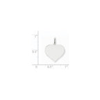 FJC Finejewelers 14 kt White Gold Heart Disc Charm 19 x 17mm
