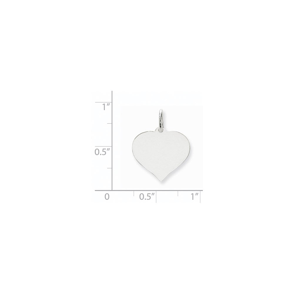 FJC Finejewelers 14 kt White Gold Heart Disc Charm 19 x 17mm