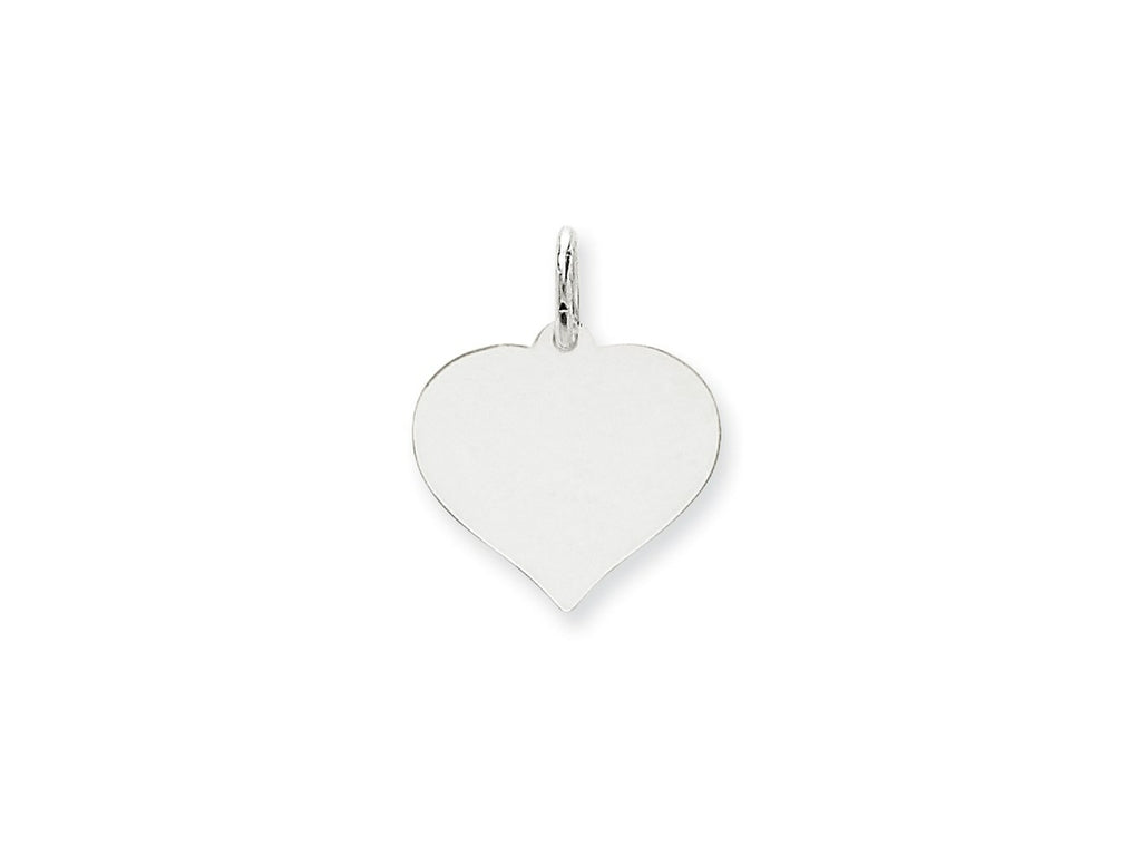 FJC Finejewelers 14 kt White Gold Heart Disc Charm 19 x 17mm