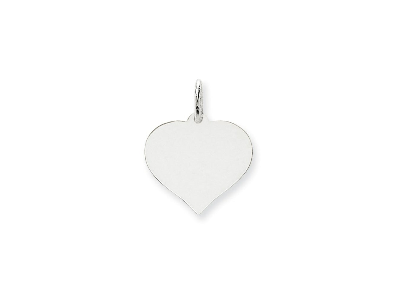 FJC Finejewelers 14 kt White Gold Heart Disc Charm 19 x 17mm
