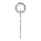 FJC Finejewelers 14 kt White Gold Heart Disc Charm 19 mm x 17 mm