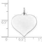FJC Finejewelers 14 kt White Gold Heart Disc Charm 23 mm x 18 mm