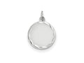 FJC Finejewelers 14 kt White Gold Bright Cut Etched .009 Gauge Engraveable Round Disc Charm 23 mm x 16 mm