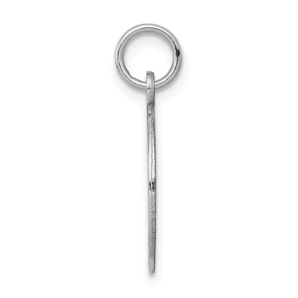 FJC Finejewelers 14 kt White Gold Bright Cut Etched .027 Gauge Engraveable Round Disc Charm 23 mm x 16 mm