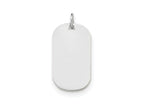 FJC Finejewelers 14 kt White Gold Plain .009 Gauge Engraveable Dog Tag Charm 26 mm x 14 mm