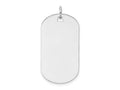 FJC Finejewelers 14 kt White Gold Plain .018 Gauge Engraveable Dog Tag Disc Charm 33 mm x 16 mm