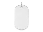 FJC Finejewelers 14 kt White Gold Plain .018 Gauge Engraveable Dog Tag Disc Charm 33 mm x 16 mm