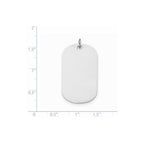 FJC Finejewelers 14 kt White Gold Plain .013 Gauge Engraveable Dog Tag Disc Charm 37 mm x 20 mm