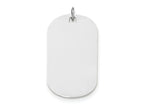 FJC Finejewelers 14 kt White Gold Plain .013 Gauge Engraveable Dog Tag Disc Charm 37 mm x 20 mm