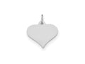 FJC Finejewelers 14 kt White Gold Plain .011 Gauge Engraveable Heart Disc Charm 19 mm x 18 mm