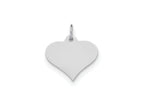 FJC Finejewelers 14 kt White Gold Plain .011 Gauge Engraveable Heart Disc Charm 19 mm x 18 mm