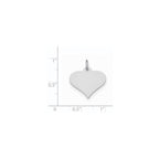 FJC Finejewelers 14 kt White Gold Plain .011 Gauge Engraveable Heart Disc Charm 21 mm x 19 mm