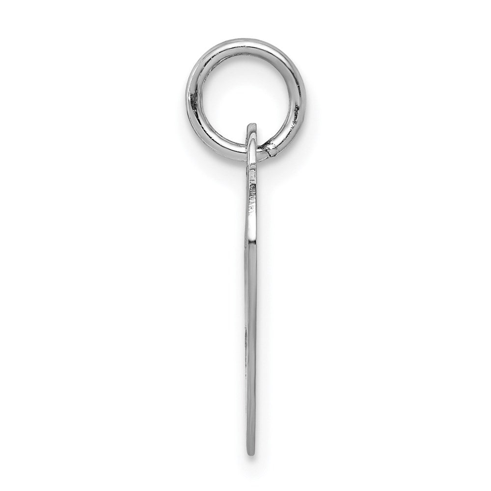 FJC Finejewelers 14 kt White Gold Plain .018 Gauge Engraveable Heart Disc Charm 21 mm x 19 mm