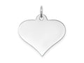 FJC Finejewelers 14 kt White Gold Plain .018 Gauge Engraveable Heart Disc Charm 22 mm x 22 mm
