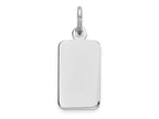 FJC Finejewelers 14 kt White Gold Personalized Plain .009 Gauge Rectangular Engravable Charm 21 x 8 mm