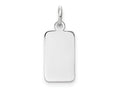 FJC Finejewelers 14 kt White Gold Personalized Plain .018 Gauge Rectangular Engravable Charm 21 x 8 mm