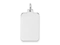 FJC Finejewelers 14 kt White Gold Personalized Plain .018 Gauge Rectangular Engravable Charm 26 x 12 mm