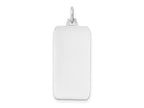 FJC Finejewelers 14 kt White Gold Personalized Plain .013 Gauge Rectangular Engravable Charm 32 x 12 mm