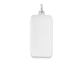 FJC Finejewelers 14 kt White Gold Plain .018 Gauge Rectangular Engravable Dog Tag 32 x 12 mm