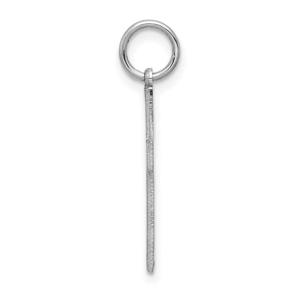FJC Finejewelers 14 kt White Gold Solid Laser Etched Cross Charm 25 mm x 12 mm