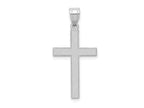FJC Finejewelers 14 kt White Gold Florentine Satin Latin Cross Charm 28 mm x 15 mm