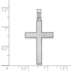 FJC Finejewelers 14 kt White Gold Florentine Satin Cross Charm 36 mm x 18 mm