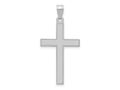 FJC Finejewelers 14 kt White Gold Florentine Satin Cross Charm 36 mm x 18 mm