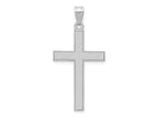 FJC Finejewelers 14 kt White Gold Florentine Satin Cross Charm 36 mm x 18 mm