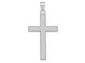 FJC Finejewelers 14 kt White Gold Florentine Satin Cross Charm 48 mm x 25 mm