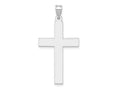 FJC Finejewelers 14 kt White Gold Polished Cross Charm 36 mm x 19 mm