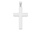FJC Finejewelers 14 kt White Gold Polished Cross Charm 36 mm x 19 mm