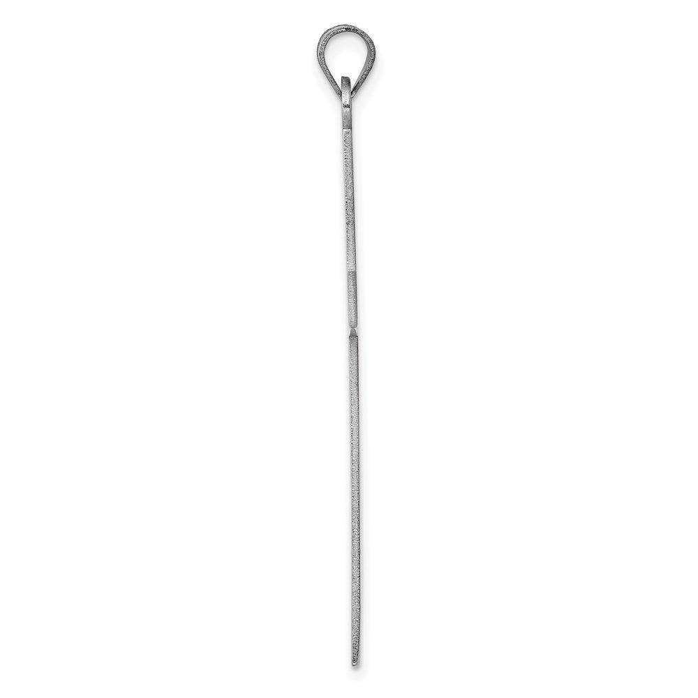 FJC Finejewelers 14 kt White Gold Polished Cross Charm 50 mm x 25 mm
