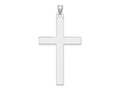 FJC Finejewelers 14 kt White Gold Polished Cross Charm 50 mm x 25 mm
