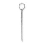 FJC Finejewelers 14 kt White Gold Solid Laser Etched Cross Charm 29 mm x 14 mm