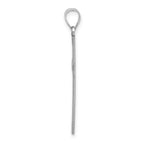 FJC Finejewelers 14 kt White Gold Solid Laser Etched Cross Charm 36 mm x 18 mm