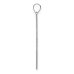 FJC Finejewelers 14 kt White Gold Solid Laser Etched Cross Charm 37 mm x 19 mm