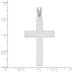FJC Finejewelers 14 kt White Gold Polished Cross Charm 46 mm x 24 mm