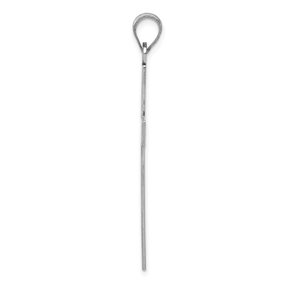 FJC Finejewelers 14 kt White Gold Polished Cross Charm 46 mm x 24 mm