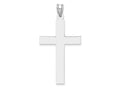 FJC Finejewelers 14 kt White Gold Polished Cross Charm 46 mm x 24 mm