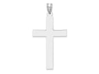 FJC Finejewelers 14 kt White Gold Polished Cross Charm 46 mm x 24 mm