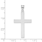 FJC Finejewelers 14 kt White Gold Polished Cross Charm 39 mm x 21 mm