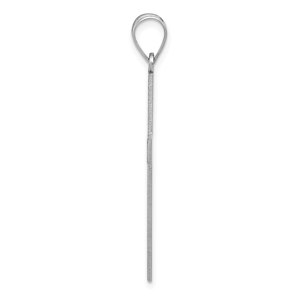 FJC Finejewelers 14 kt White Gold Polished Cross Charm 39 mm x 21 mm