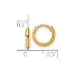 FJC Finejewelers 14 kt Yellow Gold Polished Hinged Hoop Earrings 10 x 10 mm