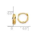 FJC Finejewelers 14 kt Yellow Gold Bright Cut Hinged Hoop Earrings 9 x 9 mm
