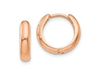 FJC Finejewelers 14 kt Rose Gold Huggies Polished Hinged Hoop Earrings 11 mm x 12 mm