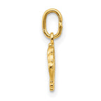 FJC Finejewelers 14 kt Yellow Gold Crown Charm 12 x 15 mm