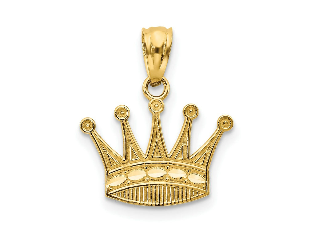 FJC Finejewelers 14 kt Yellow Gold Crown Charm 15 x 15 mm