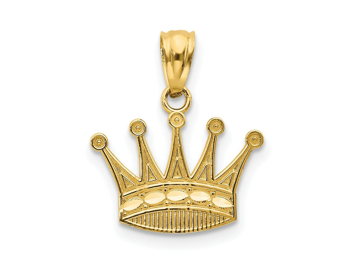 FJC Finejewelers 14 kt Yellow Gold Crown Charm 15 x 15 mm